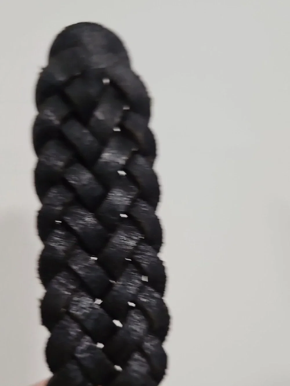 Levi's Black Braided Leather Belt with Silver Buckle